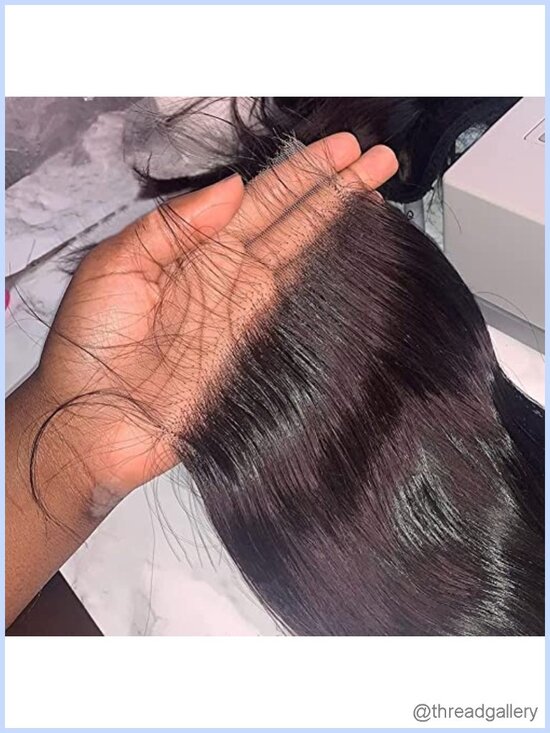 6x6 Skinlike Real HD Lace Closure, Body Wave 0.10mm Swiss Lace Pre Plucked main image 4